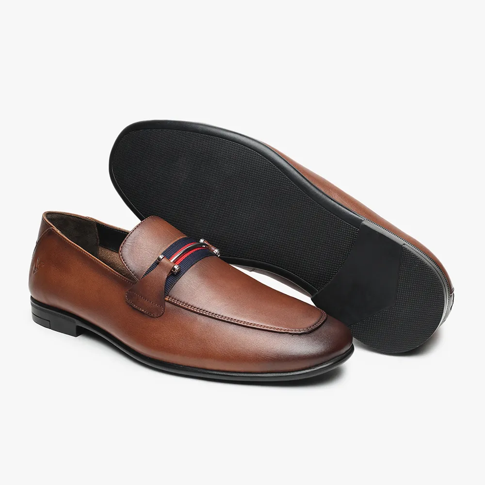 DualTone Wing Loafers for Men - Brown - Image 6
